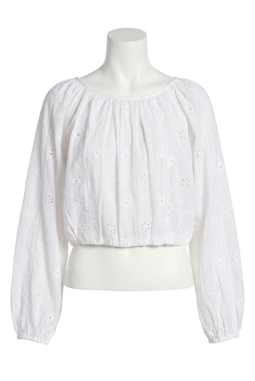 NEW VELVET BY GRAHAM & SPENCER yara top in white